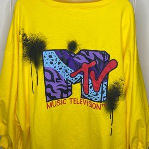 Wren + Glory “MTV” Oversized Crew Neck, size S